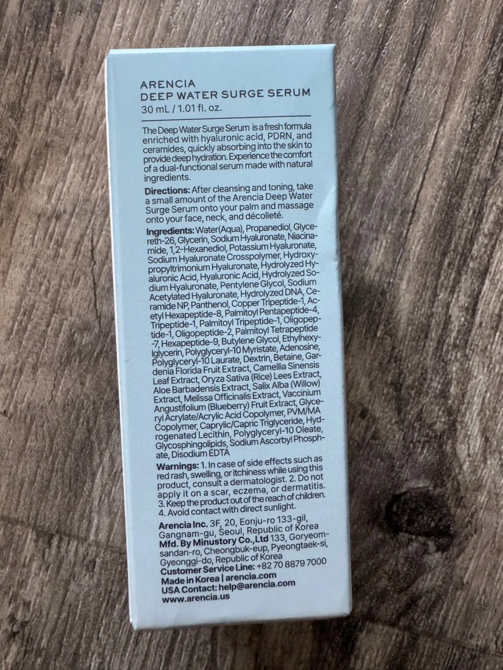 ✨ Arencia Deep Water Surge Serum – Hyaluronic Acid + PDRN + Ceramide – 30ml ✨